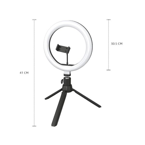 12-inch Professional LED Ring Light with Tripod Stand | 3 Color Temperature Modes | 10 Brightness Settings | Suitable for Photoshoot, Makeup, Videography - Image 7