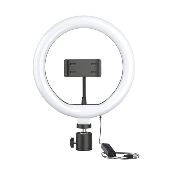 10-inch Ring Light | 3 Color Modes | 10 Brightness Settings | Compatible with All Smart Phones | Suitable for Vlogging, YouTube Videos, Photoshoots, Live Streaming & More