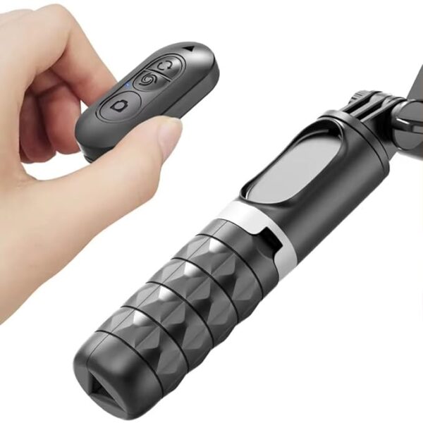 GIFTMAX 360° Rotating Smart Tracking Tripod with Fill Light – Desktop Gimbal Stabilizer with Remote Control, Auto Face Tracking, Gesture Shooting, for Smartphone Photography & Video (Q 18) - Image 3