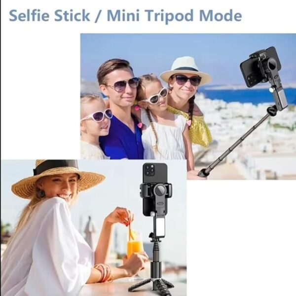 GIFTMAX 360° Rotating Smart Tracking Tripod with Fill Light – Desktop Gimbal Stabilizer with Remote Control, Auto Face Tracking, Gesture Shooting, for Smartphone Photography & Video (Q 18) - Image 2