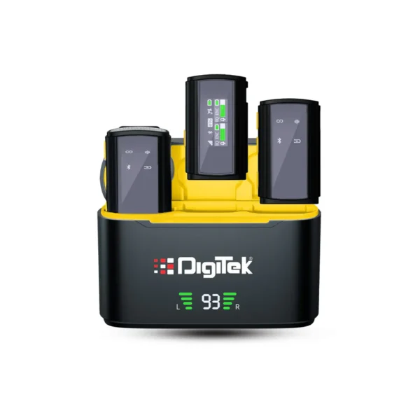 Digitek® (DWM-107) 2-in-1 Wireless Microphone with TFT Card Recording & 360° Sound Capture, 60m Range, 2.4 GHz RF, 9Hrs Run Time, Noise Cancellation, Plug & Play, Compatible with Android, iOS, DSLR - Image 6