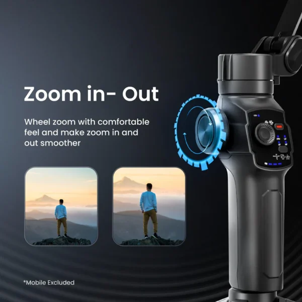 Digitek (DSG-009F) AI 3 Axis Wide Angle Smartphone Gimbal - Image 2