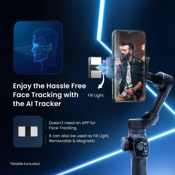 Digitek (DSG-009F) AI 3 Axis Wide Angle Smartphone Gimbal - Image 10