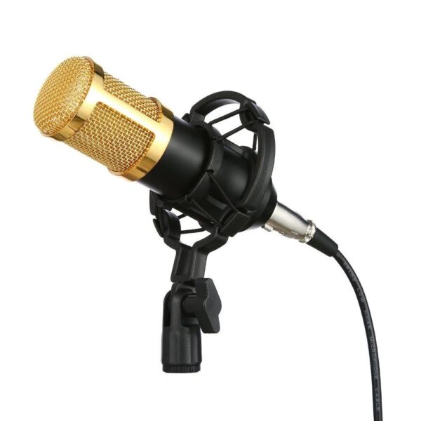 Broads Cast Mic Professional Condenser Microphone with X3 Sound Card | Condeser Mic Set with Compact Microphone Pop Shield |Live Sound Card| Boom Arm Stand| Shock Mount for Recording Podcasting & Live Streaming - Image 4