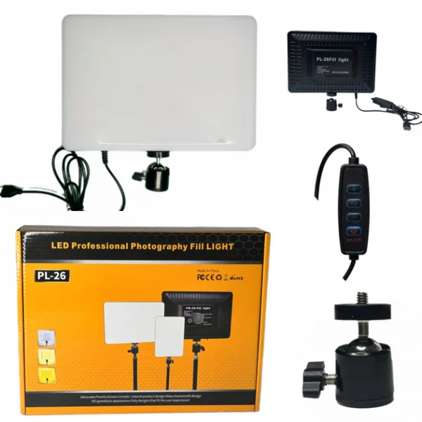 PL 26 7" Height and 10" Panel Light Kit (6 Modes) with Mobile Hoder for Conference/Baking/Craft/Calligraphy| Touch Key | PL-26 | Remote Control | Continues Light - Image 3