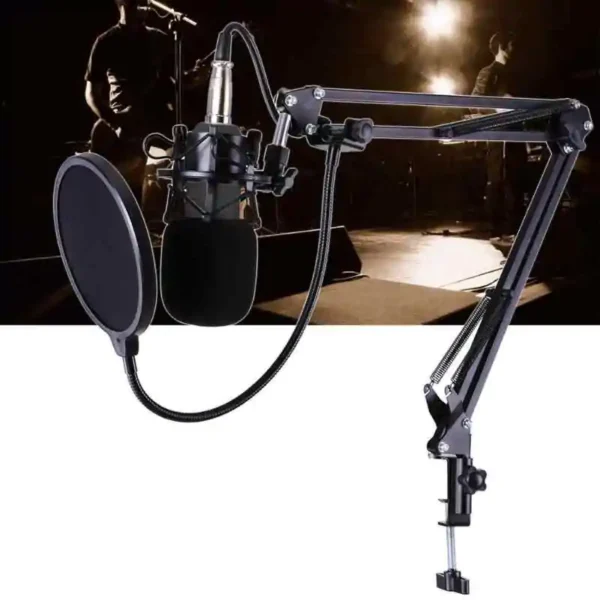 Broads Cast Mic Professional Condenser Microphone with X3 Sound Card | Condeser Mic Set with Compact Microphone Pop Shield |Live Sound Card| Boom Arm Stand| Shock Mount for Recording Podcasting & Live Streaming - Image 7