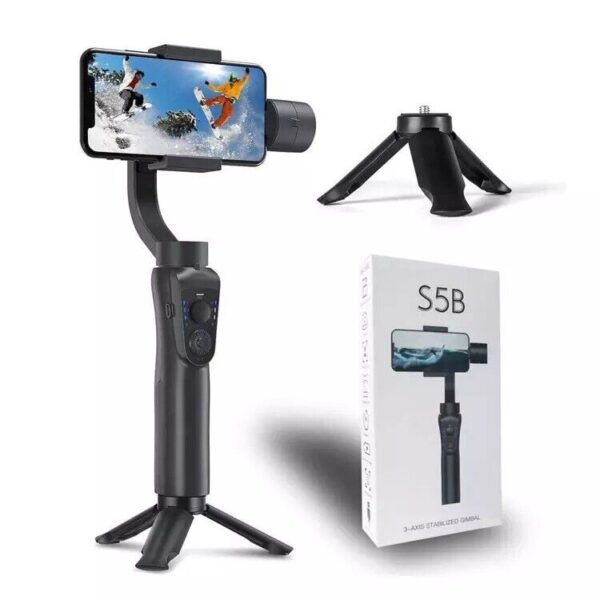 Handheld Gimbal Stabilizer Cell Phone Selfie Tripod with Detachable Remote for iPhone Android Smartphone, Black (M02) - Image 3